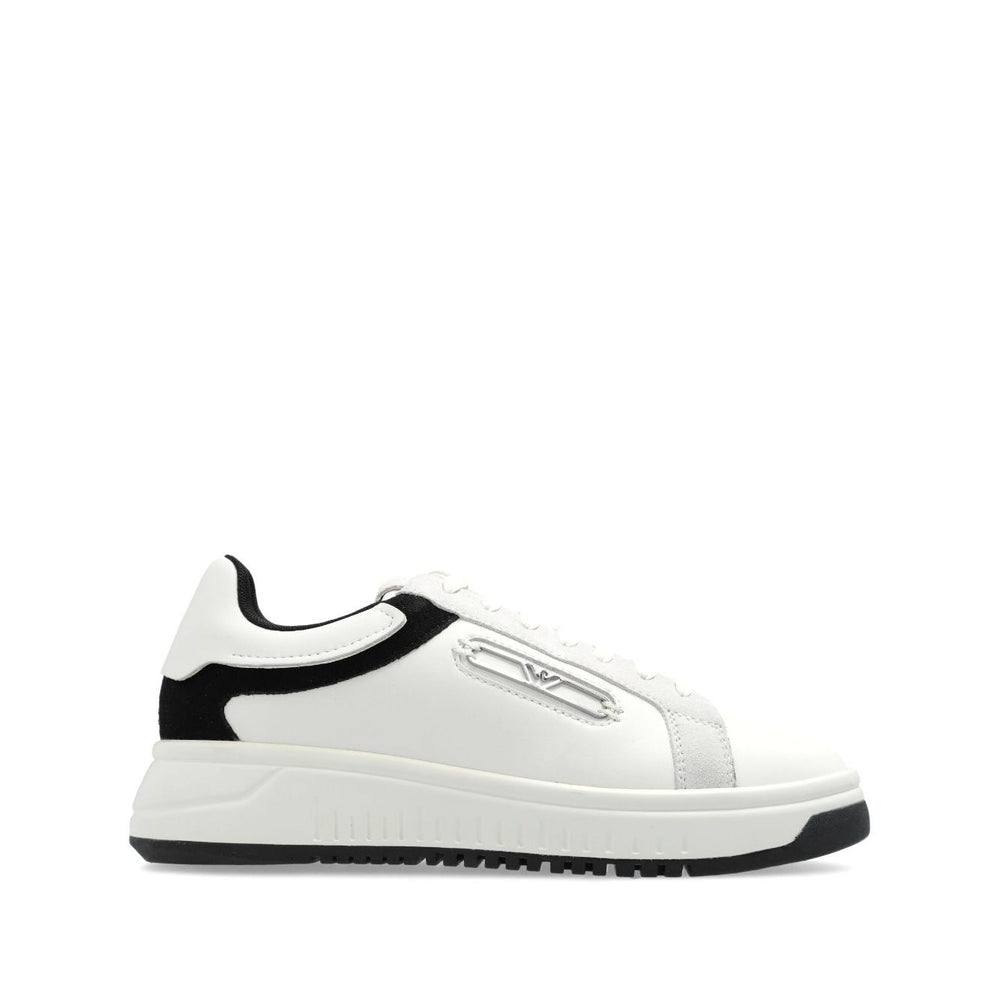 EMPORIO ARMANI EXCLUSIVE Emporio Armani Leather sneakers with suede details and eagle plaque Sneakers