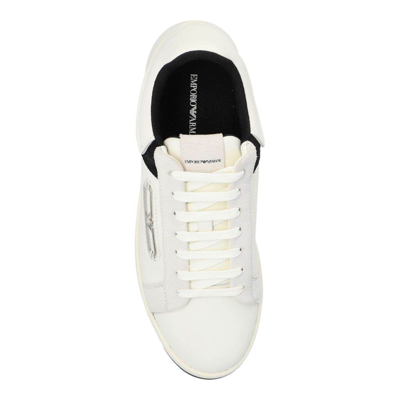 EMPORIO ARMANI EXCLUSIVE Emporio Armani Leather sneakers with suede details and eagle plaque Sneakers
