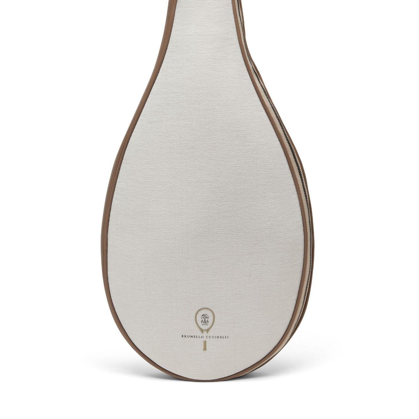 Brunello Cucinelli Canvas racket holder with logo
