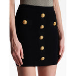 Balmain Button Embellished Knitted Skirt Skirts