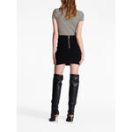 Balmain Button Embellished Knitted Skirt Skirts