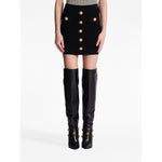 Balmain Button Embellished Knitted Skirt Skirts