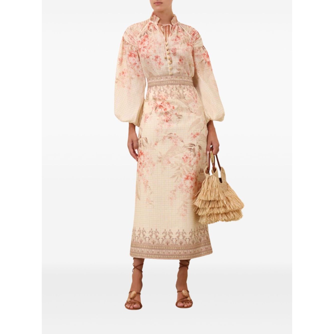 Zimmermann Illuminate Pencil Midi Skirt Skirts