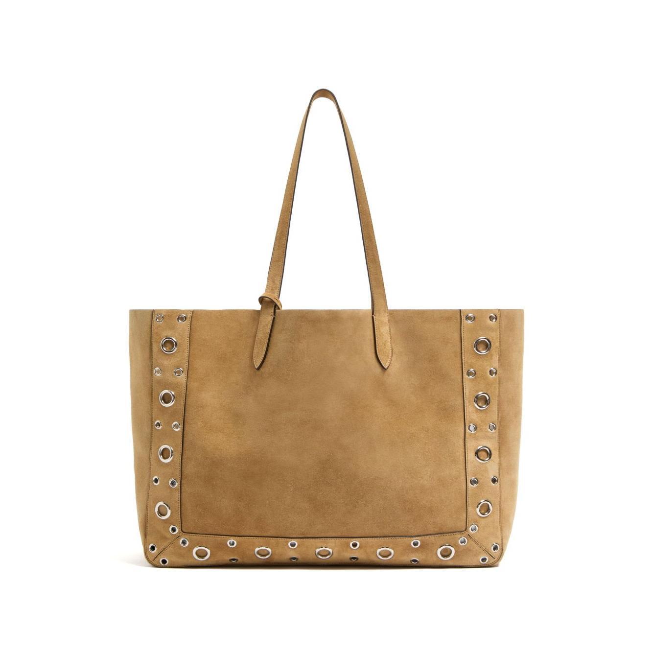 Front view with bag zipped and handles upright.