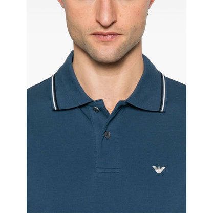 Emporio Armani embroidered logo polo shirt