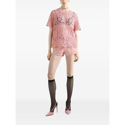 Dolce & Gabbana corded lace short sleeved T-shirt Topwear