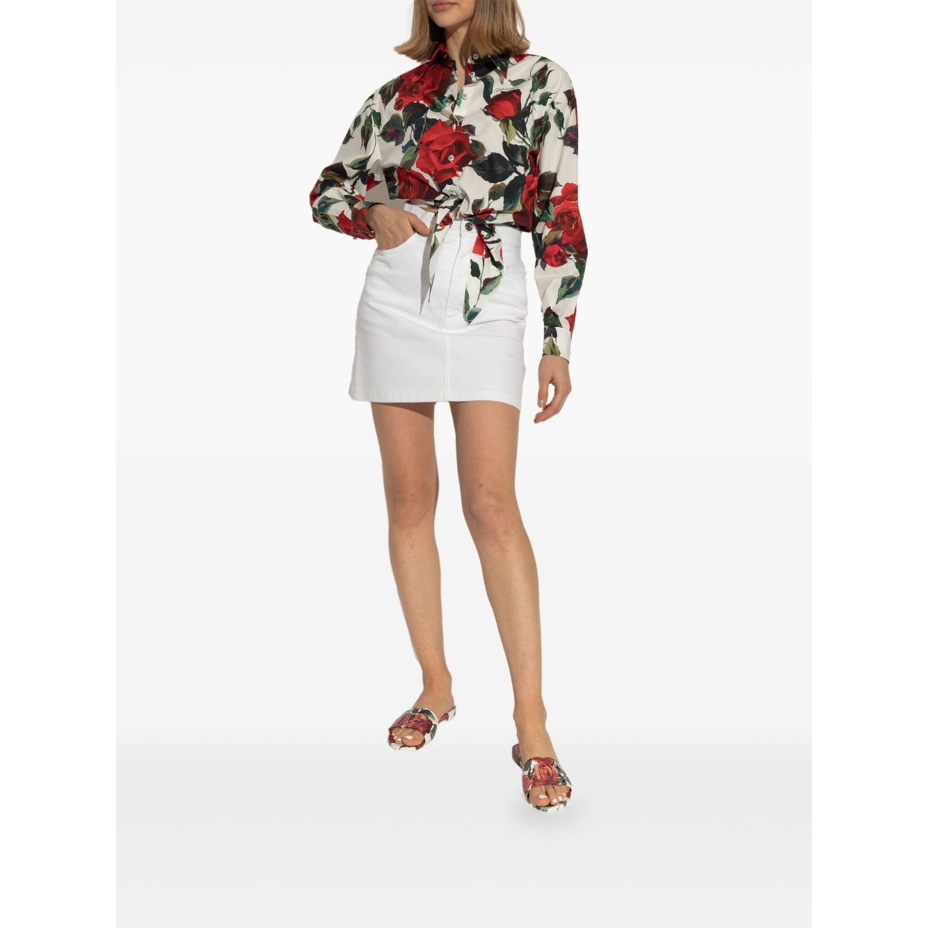 Dolce & Gabbana floral-print slides Sandals
