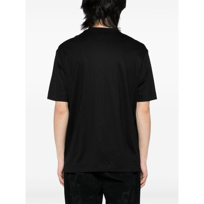Emporio Armani T-shirt with embossed logo embroidery in lyocell blend jersey