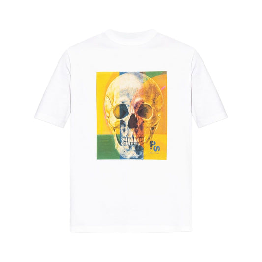 PS By Paul Smith T-shirts and Polos White skull print cotton t-shirt with short sleeves and crew neck