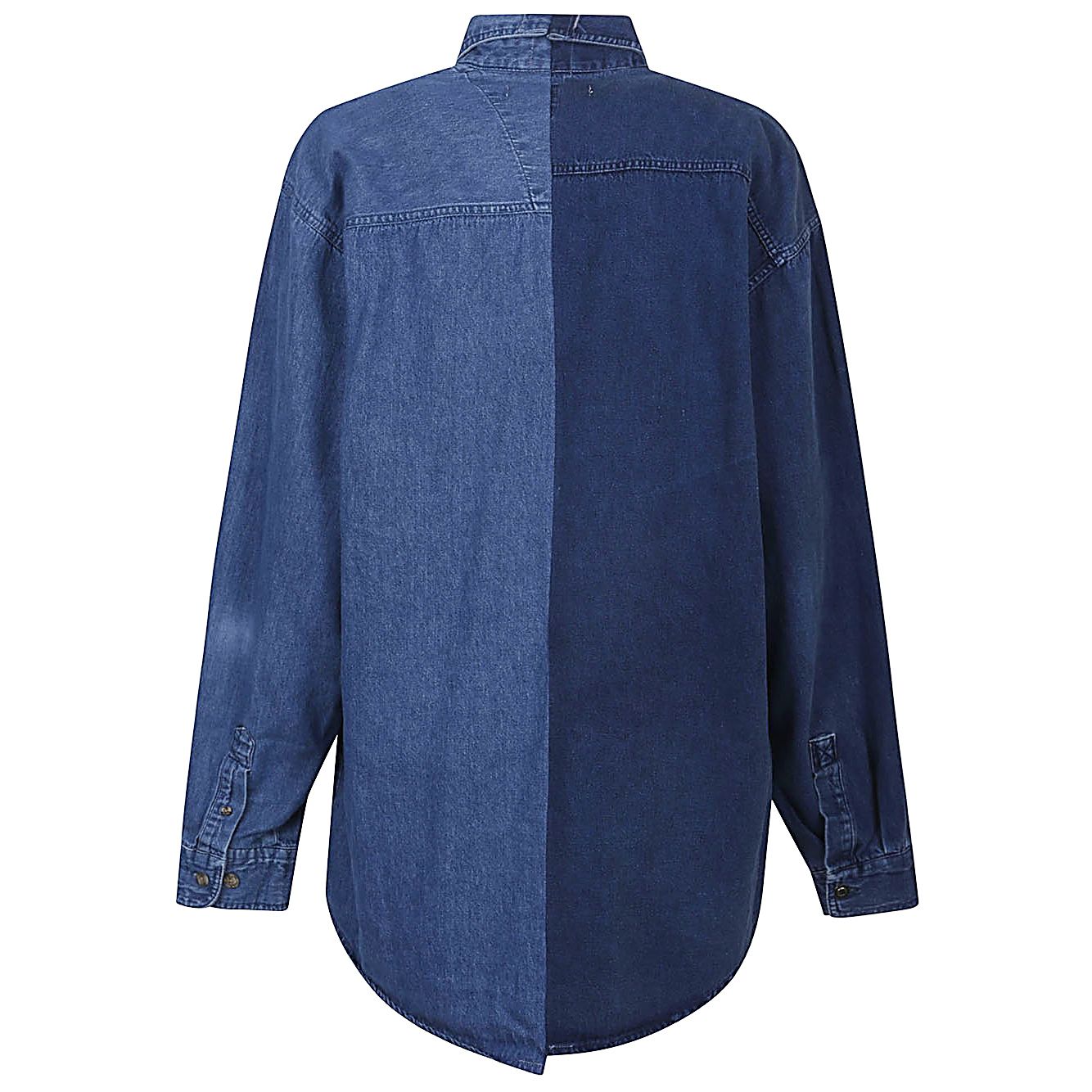 E.L.V. DENIM Shirts Blue