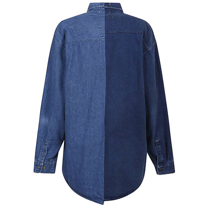 E.L.V. DENIM Shirts Blue