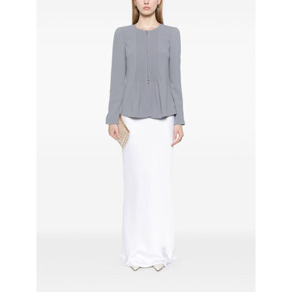 Emporio Armani Jacket in fluid woven fabric with pleats