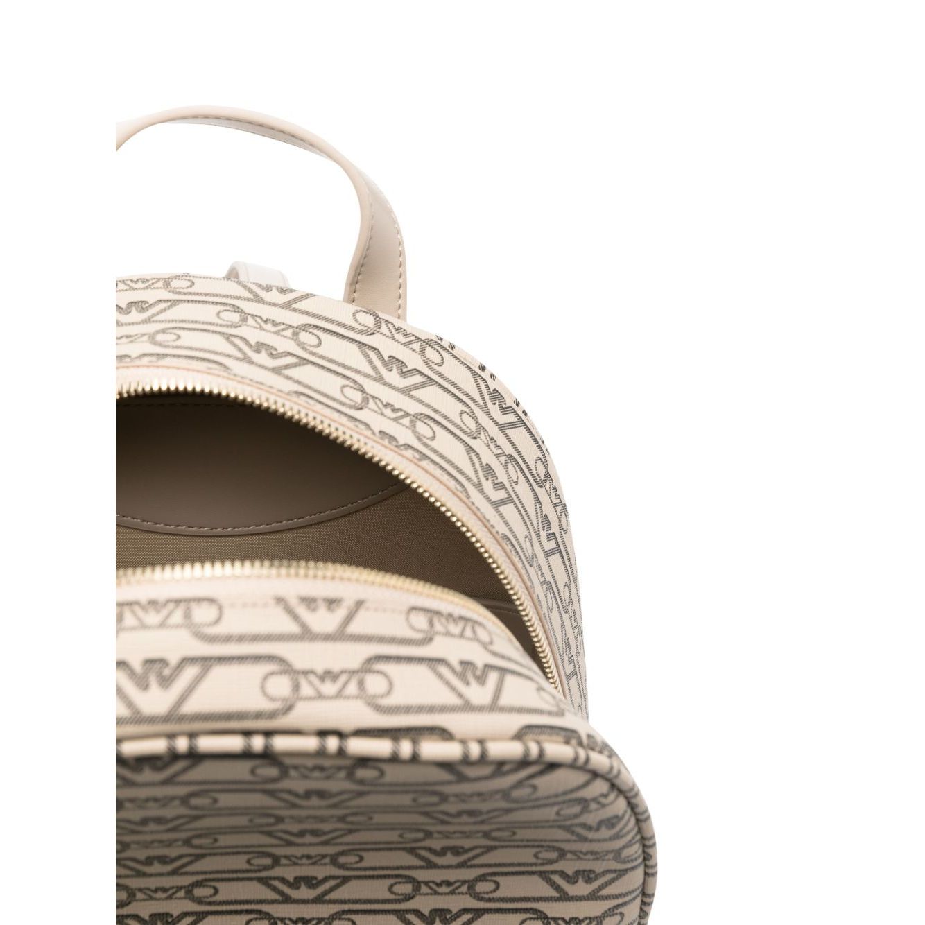 Emporio Armani Mini backpack with monogram print Backpacks