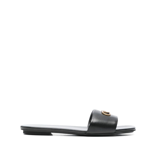 EMPORIO ARMANI EXCLUSIVE Emporio Armani Nappa-leather sandals with eagle plate