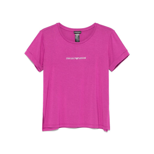Emporio Armani T-shirts and Polos Purple Topwear