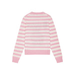 Ganni Striped Graphic Wool Bunny Jumper Topwear