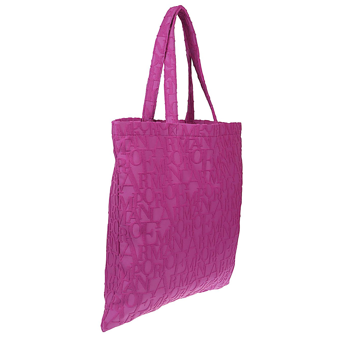 Emporio Armani Beachwear shopper in bold 3D ASV logo fabric