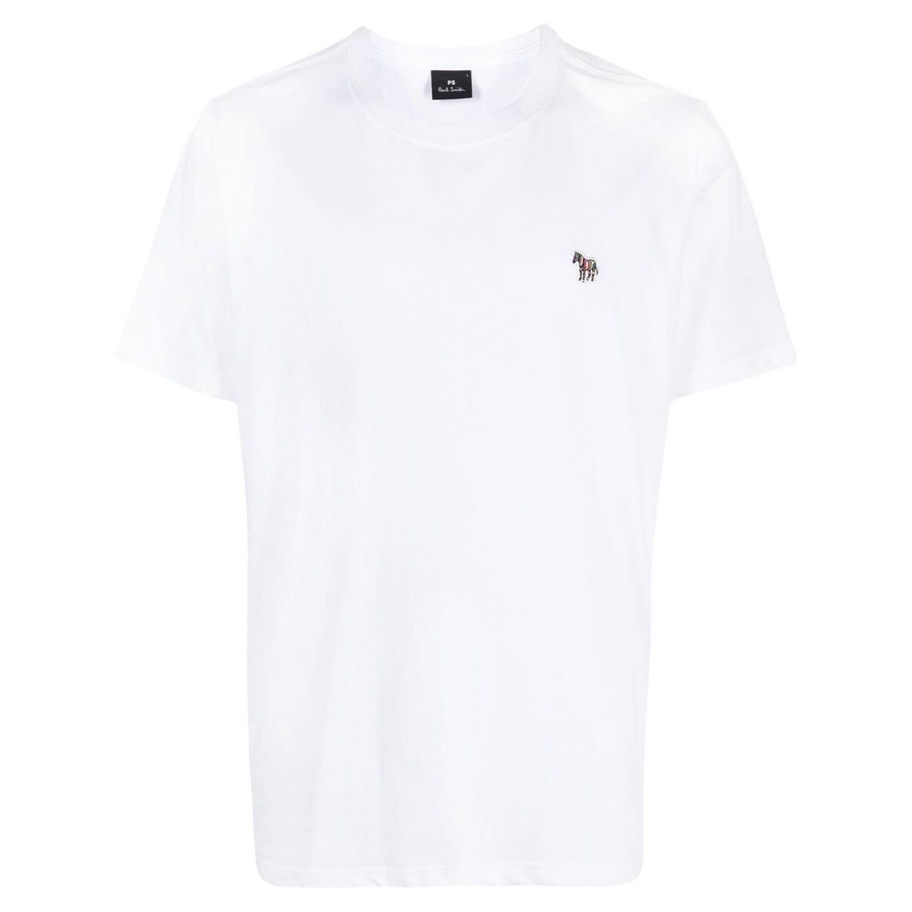 PS By Paul Smith T-shirts and Polos White with zebra logo print on chest, crew neck, short sleeves, straight hem, cotton fabric.