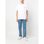 PS By Paul Smith T-shirts and Polos White - white crew neck t-shirt with zebra logo, short sleeves, straight hem, worn with jeans