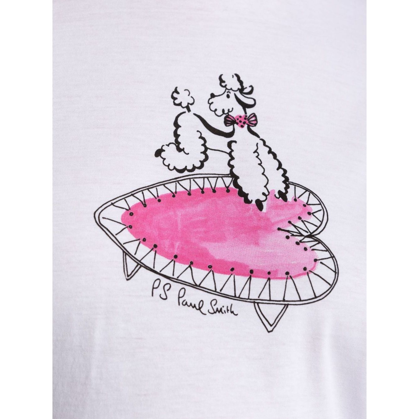 PS By Paul Smith T-shirts and Polos White featuring white poodle print on organic cotton, short sleeves, crew neck design.