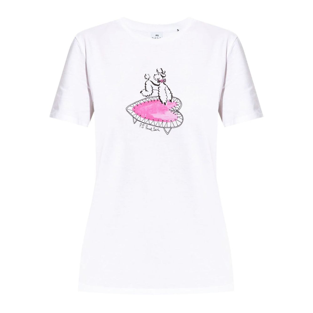 PS By Paul Smith T-shirts and Polos White with dog print on short sleeve crew neck organic cotton tee.