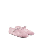 Jimmy Choo The Jelly Ballerina Flats with Crystal Embellishment THEJELLYNTXCOTTONCANDY/SILVERMIX-AI25