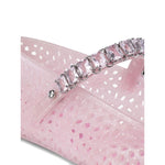 Jimmy Choo The Jelly Ballerina Flats with Crystal Embellishment THEJELLYNTXCOTTONCANDY/SILVERMIX-AI25