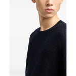 Emporio Armani Sweaters Blue Topwear