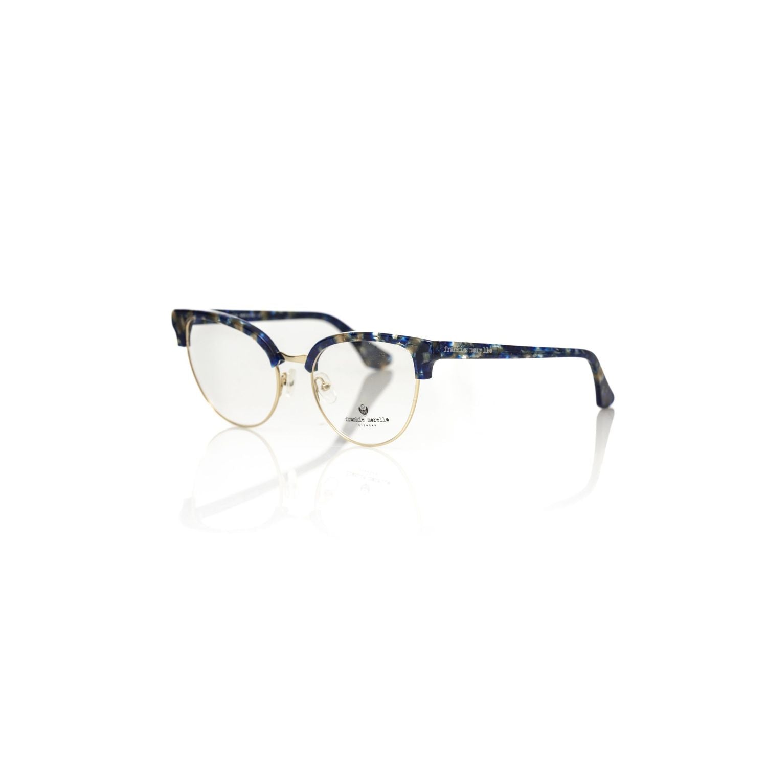 Frankie Morello Blue Metallic Women's Eyeglass Frame