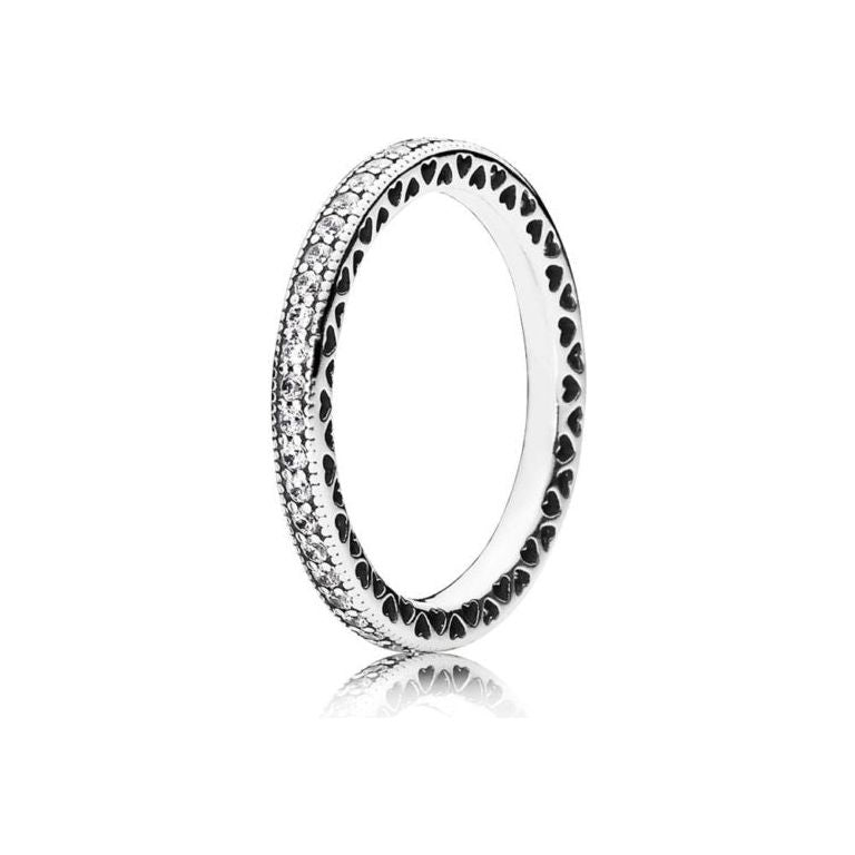 PANDORA JEWELS Mod. SPARKLE & HEARTS - RING - Size 50