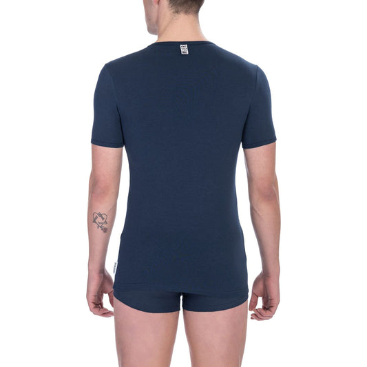 Bikkembergs Blue Cotton Men T-Shirt Bikkembergs