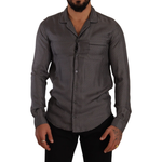Dolce & Gabbana Gray Fantasy Pattern Pajama Top Mens Shirt