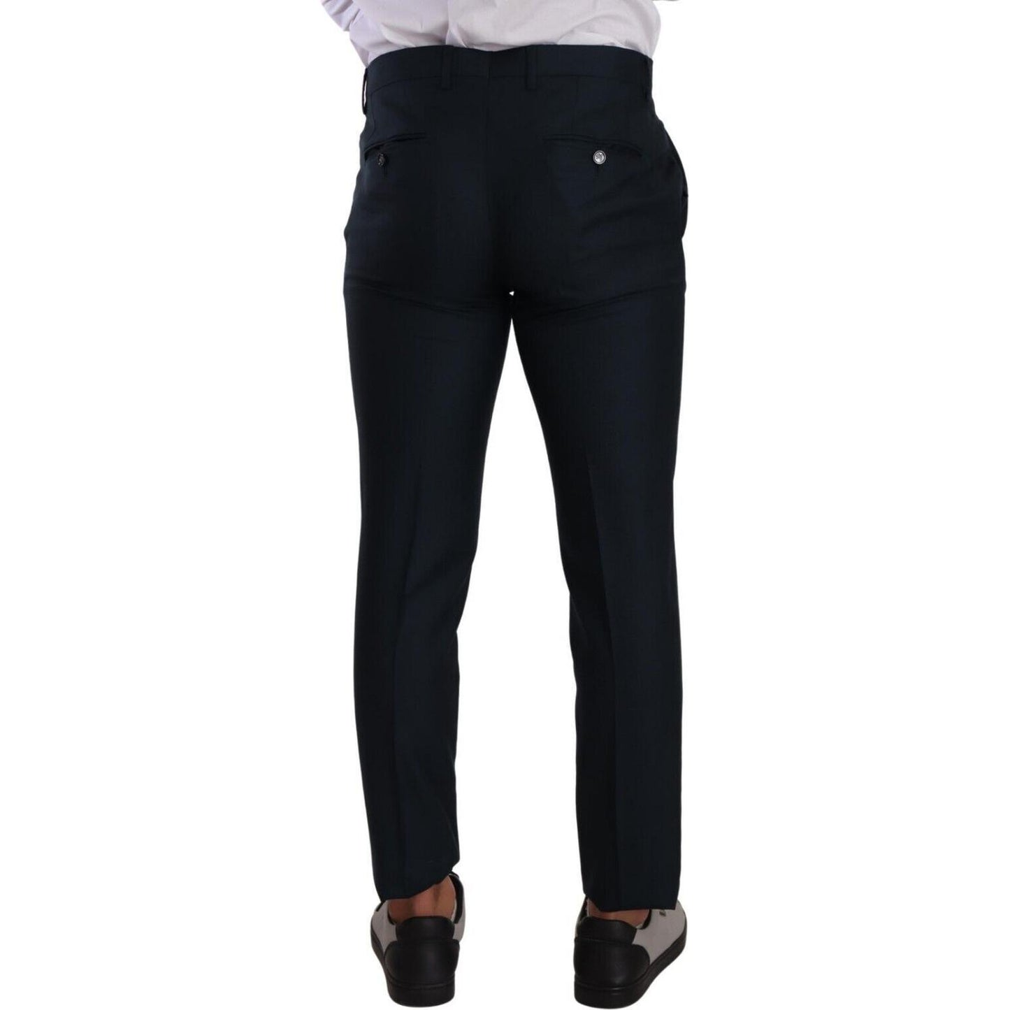 Dolce & Gabbana Elegant Slim Fit Cashmere-Silk Dress Pants Dolce & Gabbana