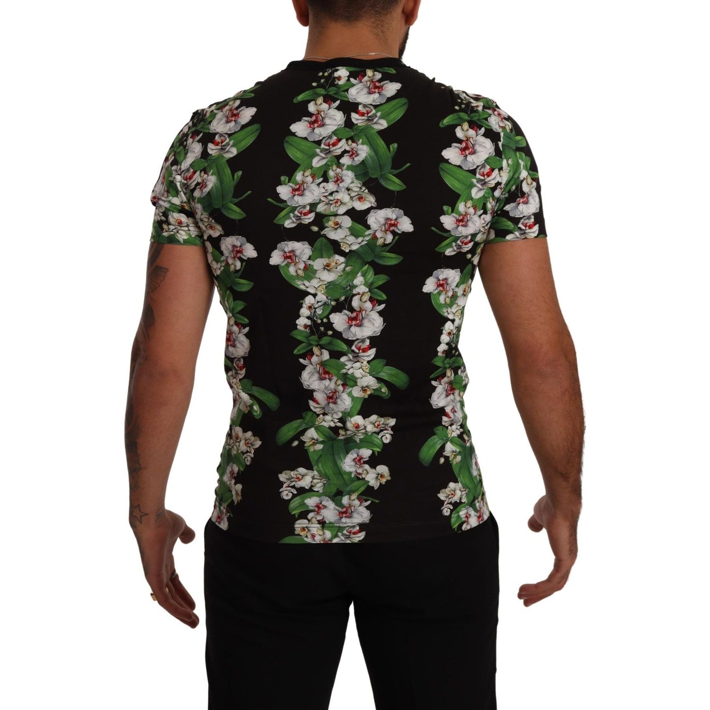 Dolce & Gabbana Elegant Floral Crewneck Tee for Men Dolce & Gabbana