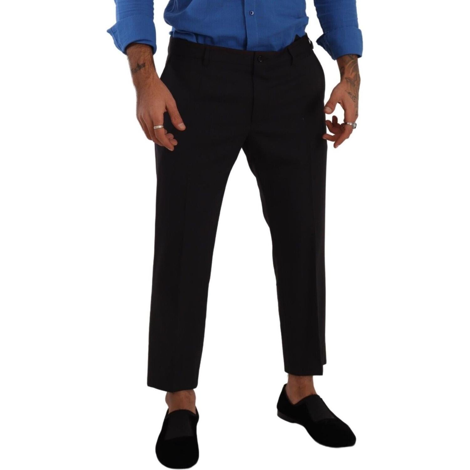 优雅羊毛弹力七分裤