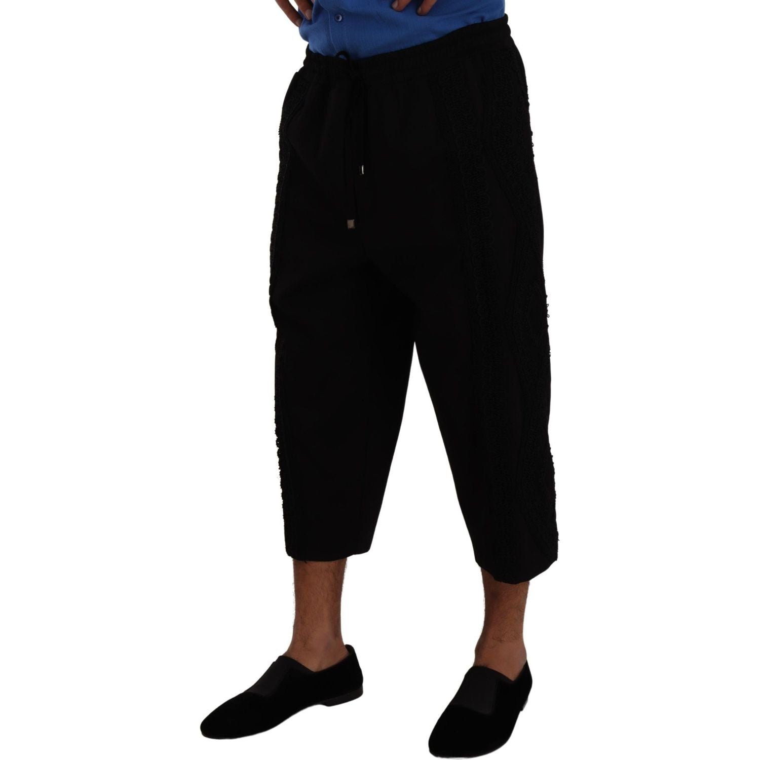 优雅黑色 Torero 七分裤