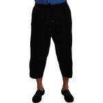 Dolce & Gabbana Black Cotton Torero Sweatpants Shorts Pants