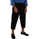 Dolce & Gabbana Black Cotton Torero Cropped Short Trouser Pants