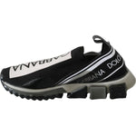Dolce & Gabbana Black White SORRENTO Sport Stretch Sneakers