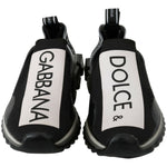 Dolce & Gabbana Black White SORRENTO Sport Stretch Sneakers