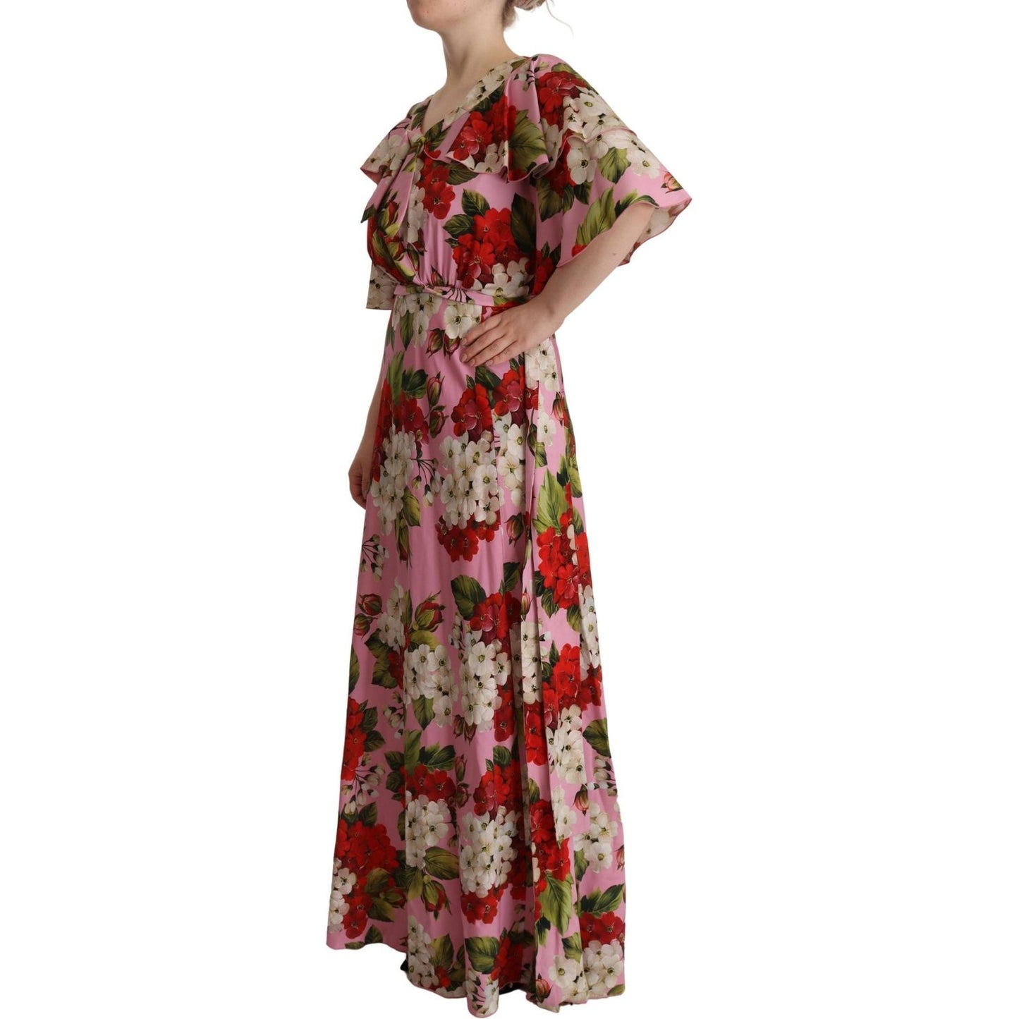 Dolce & Gabbana Enchanting Floral Silk Maxi Dress Dolce & Gabbana