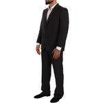 Domenico Tagliente Gray Polyester Single Breasted Formal Suit