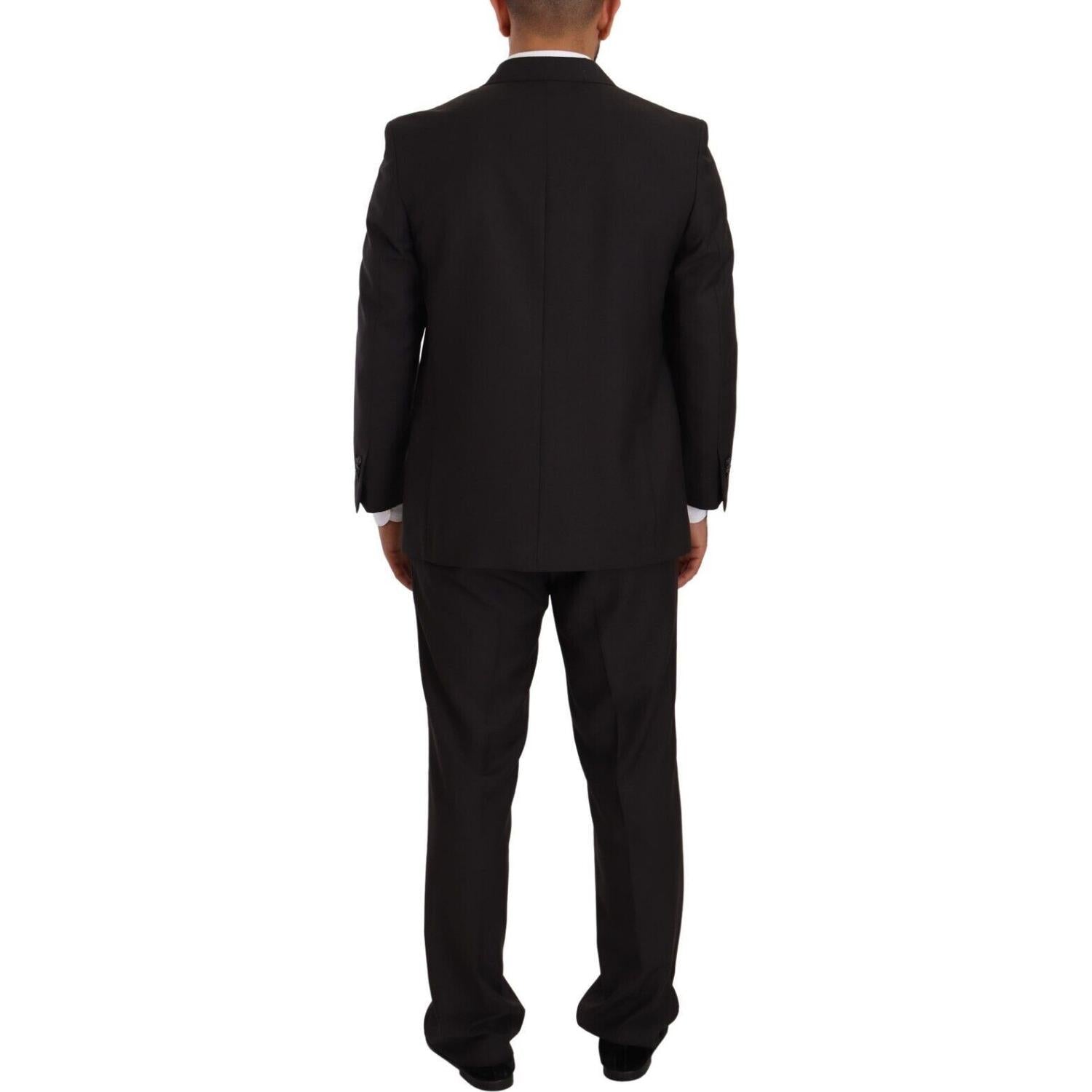 时尚灰色两件套男士缺口翻领西装