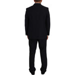 Domenico Tagliente Blue Polyester Single Breasted Formal Suit