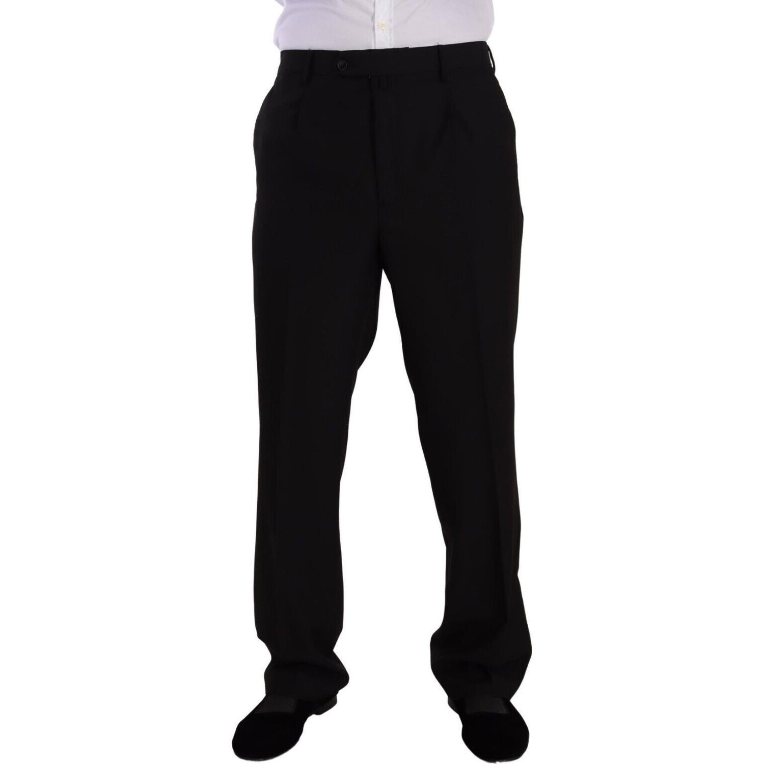 优雅两件套黑色西装套装