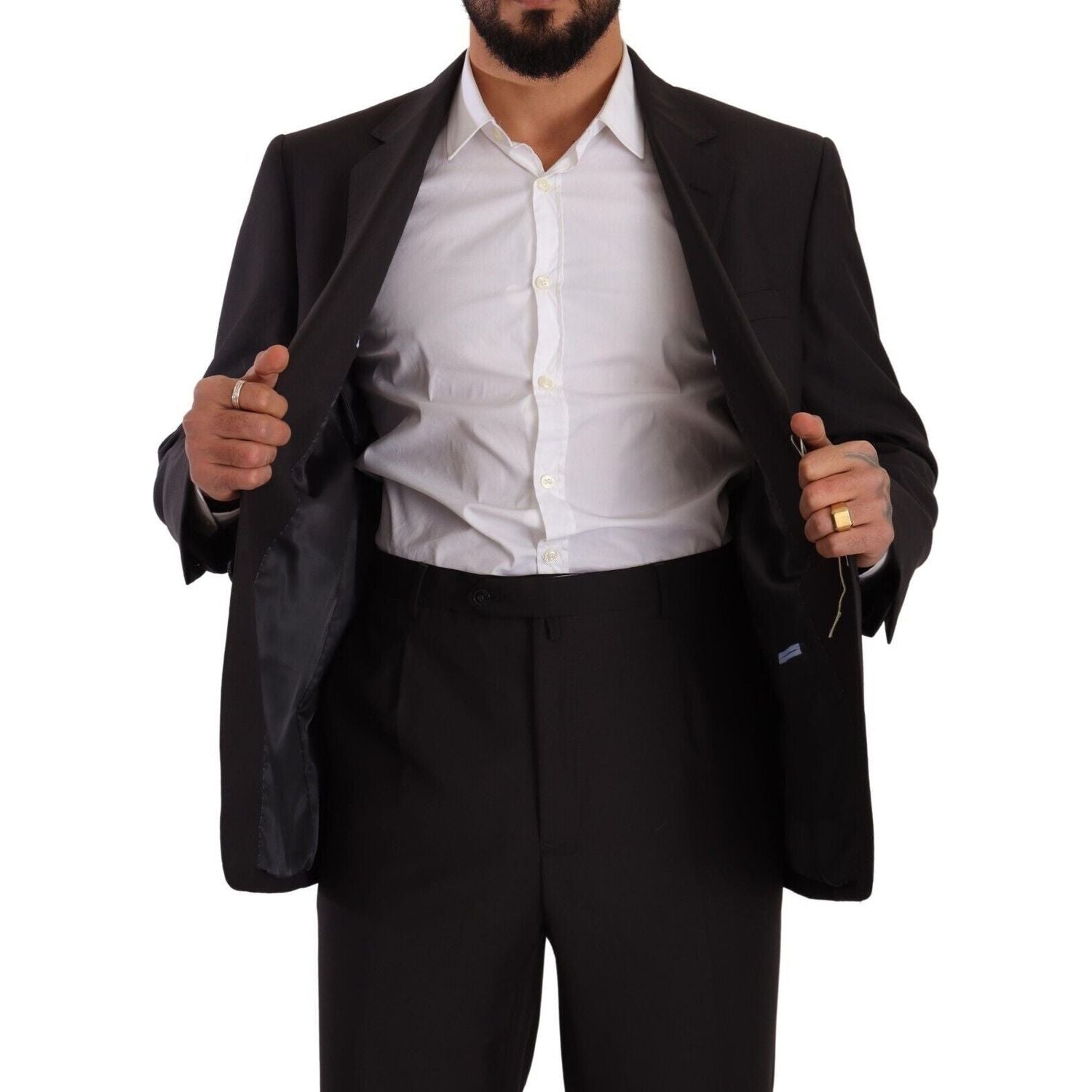 男士优雅灰色两件套西装