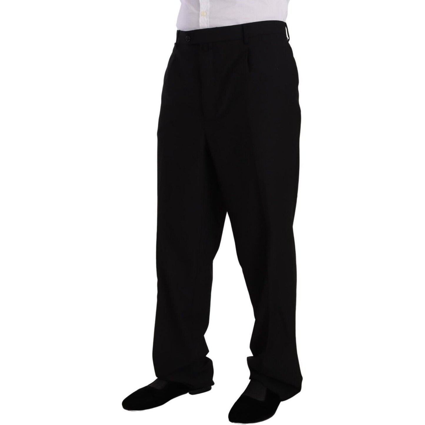 Domenico Tagliente Black Polyester Single Breasted Formal Suit