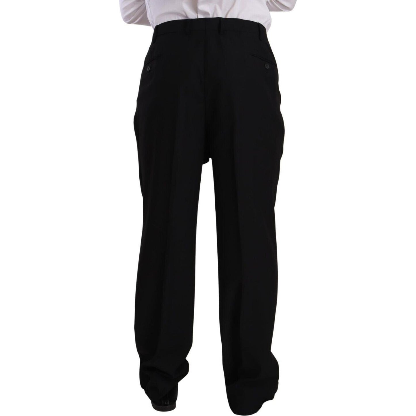 Domenico Tagliente Black Polyester Single Breasted Formal Suit