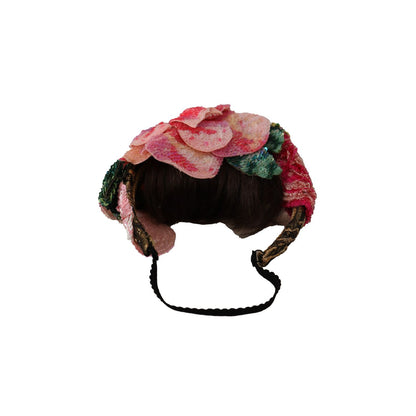 Dolce & Gabbana Multicolor Sequined Lurex Black Hair Headband