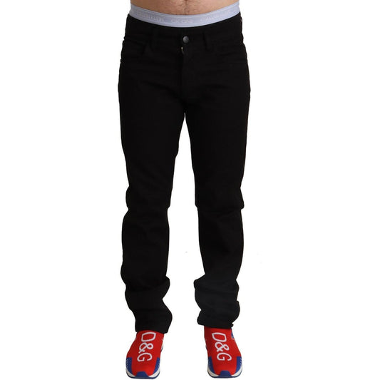 Dolce & Gabbana Elegant Skinny Black Cotton Pants Dolce & Gabbana